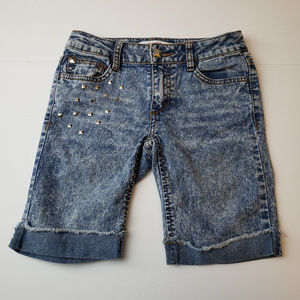 Bongo Girls Denim Jean Short Size 10 Studded Blue